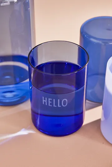 Design Letters favourite 玻璃杯 350ml - 蓝色 - Design Letters