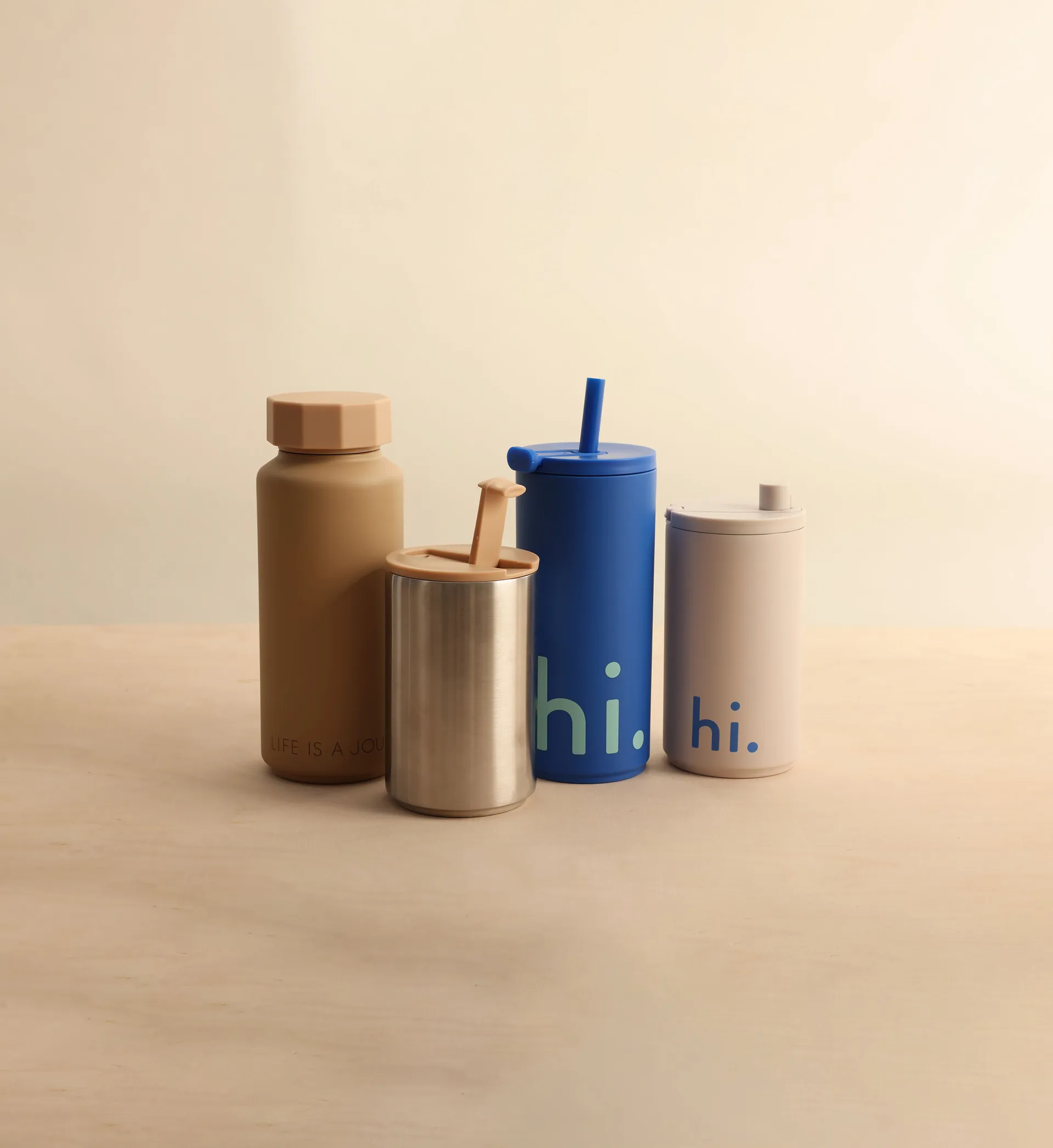 Design Letters 保温杯 flask 特别版本, Beige Design Letters