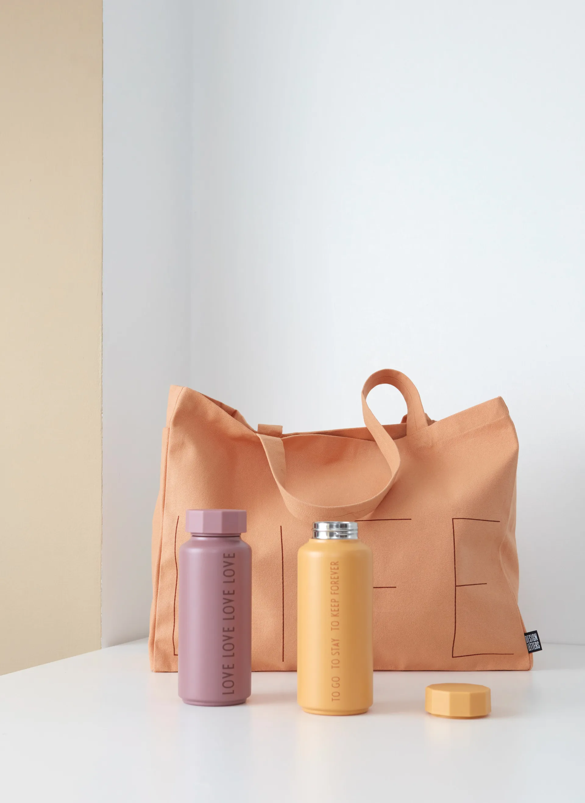 Design Letters 保温杯 flask 特别版本, 橘色 Design Letters