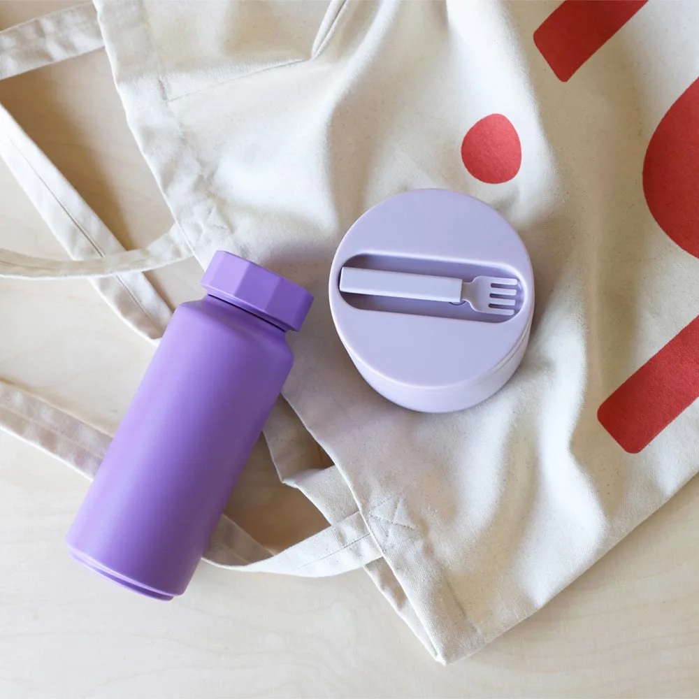 Design Letters 保温杯 flask 特别版本, 紫色 Design Letters