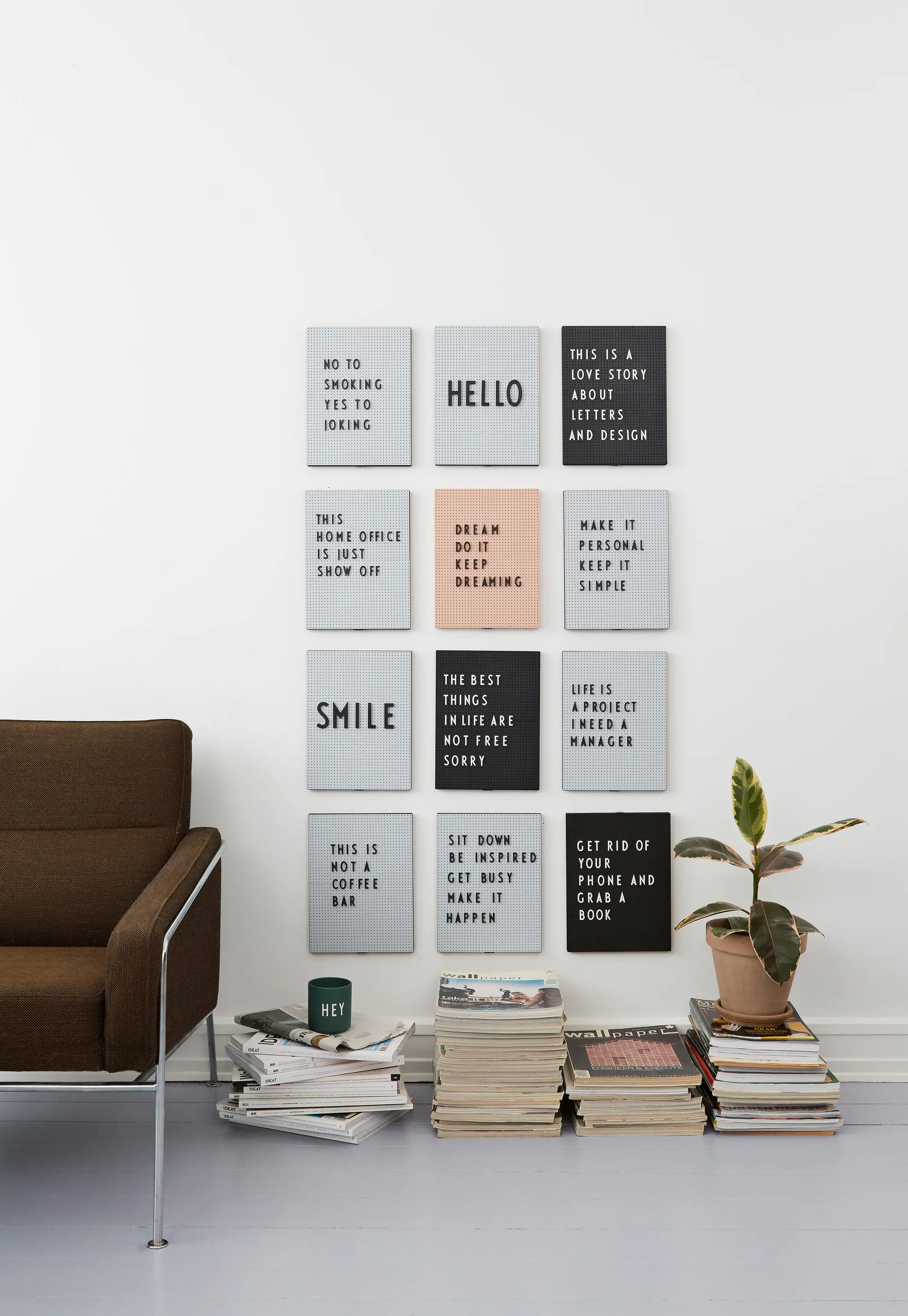 Design Letters letter board A4, 黑色 Design Letters