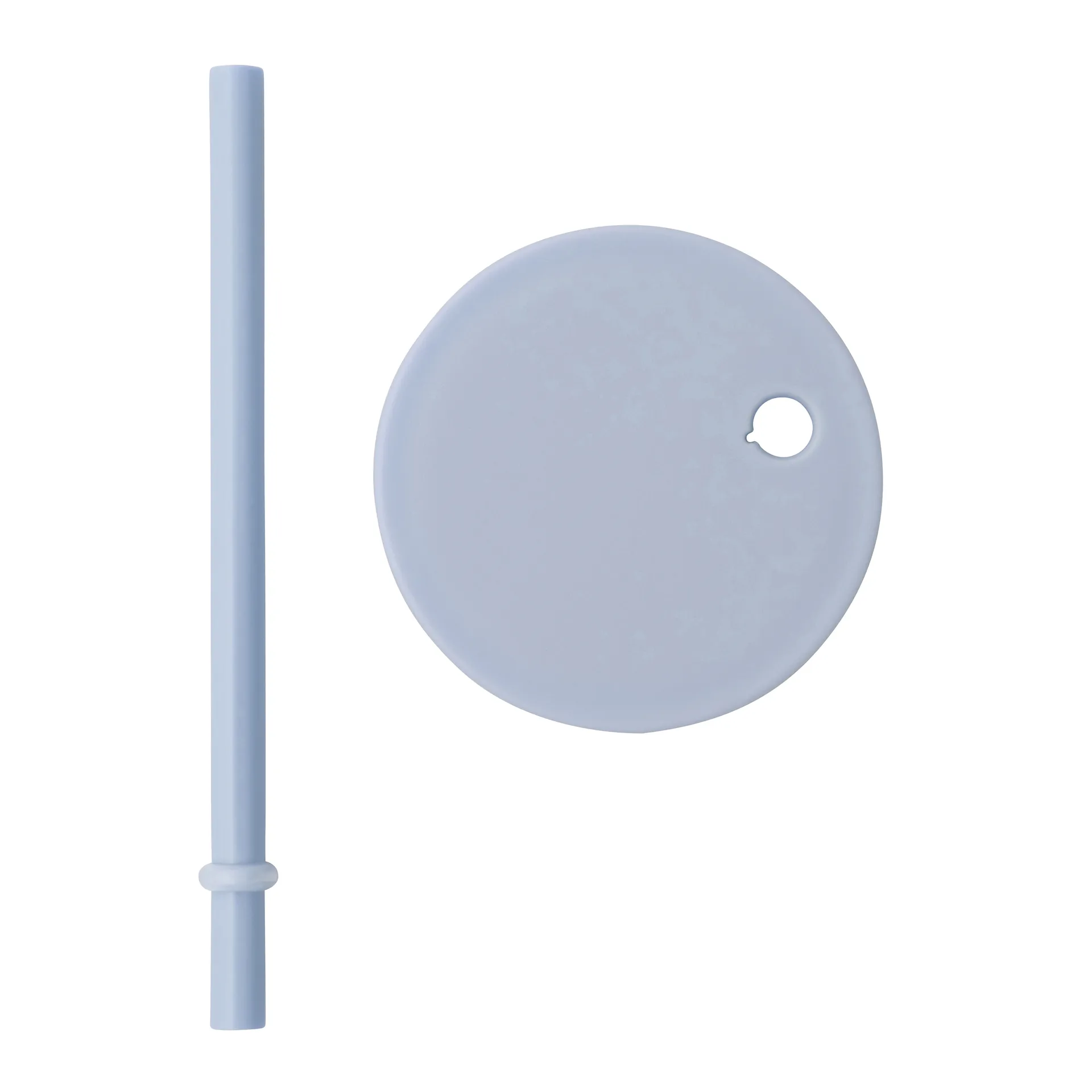 Design Letters 吸管(含盖子）, light 蓝色 Design Letters