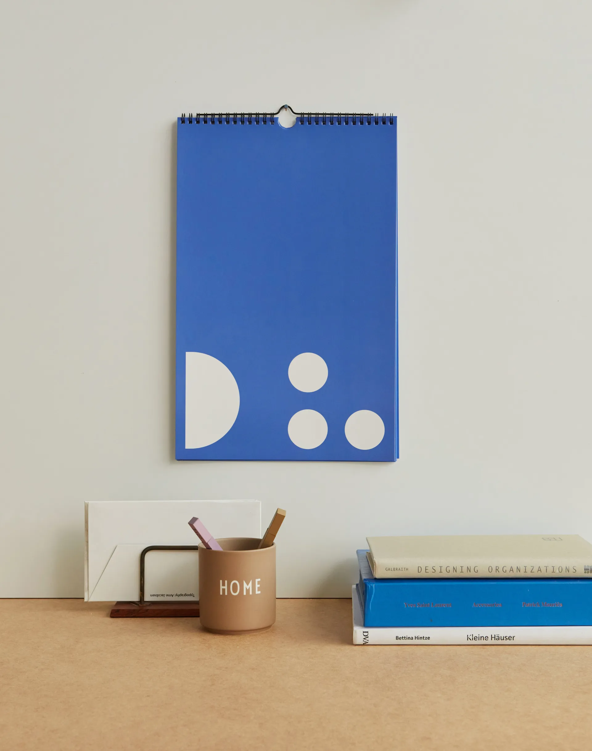 Design Letters monthly calendar, Cobalt 蓝色 Design Letters