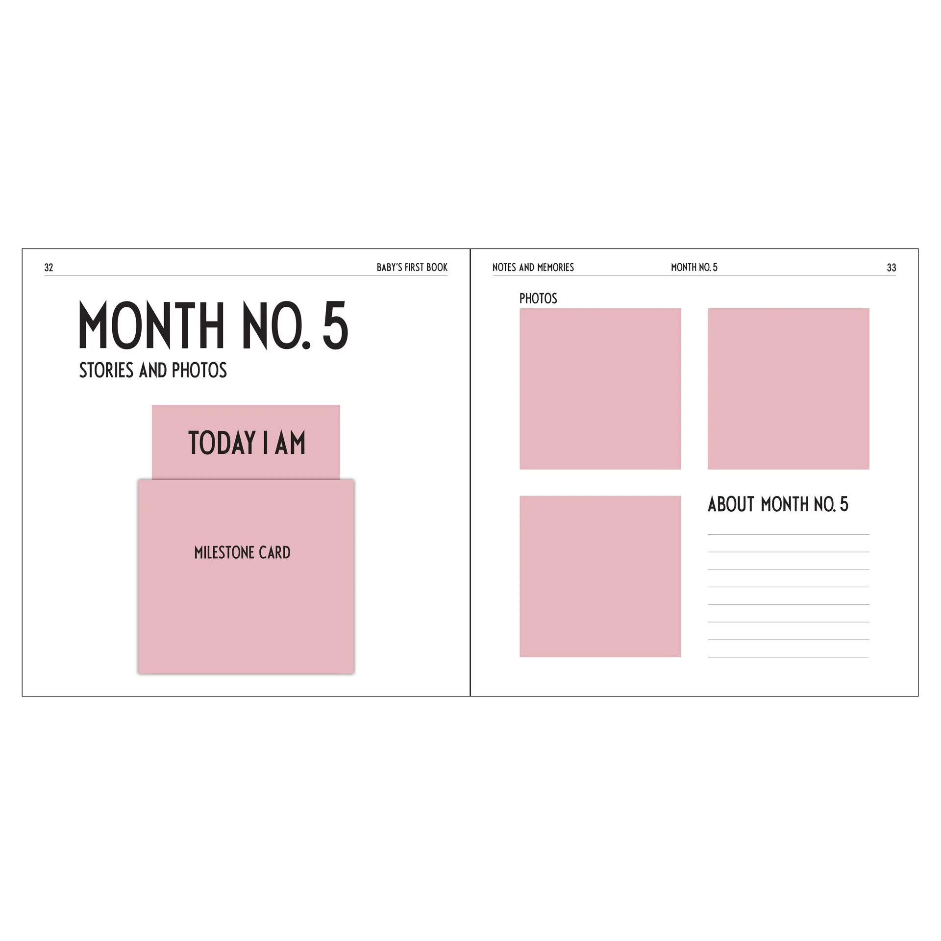 Design Letters My first year book, nude Design Letters