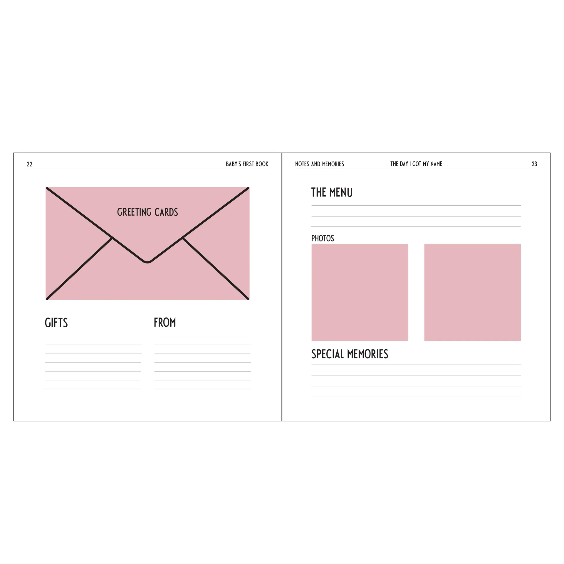 Design Letters My first year book, nude Design Letters