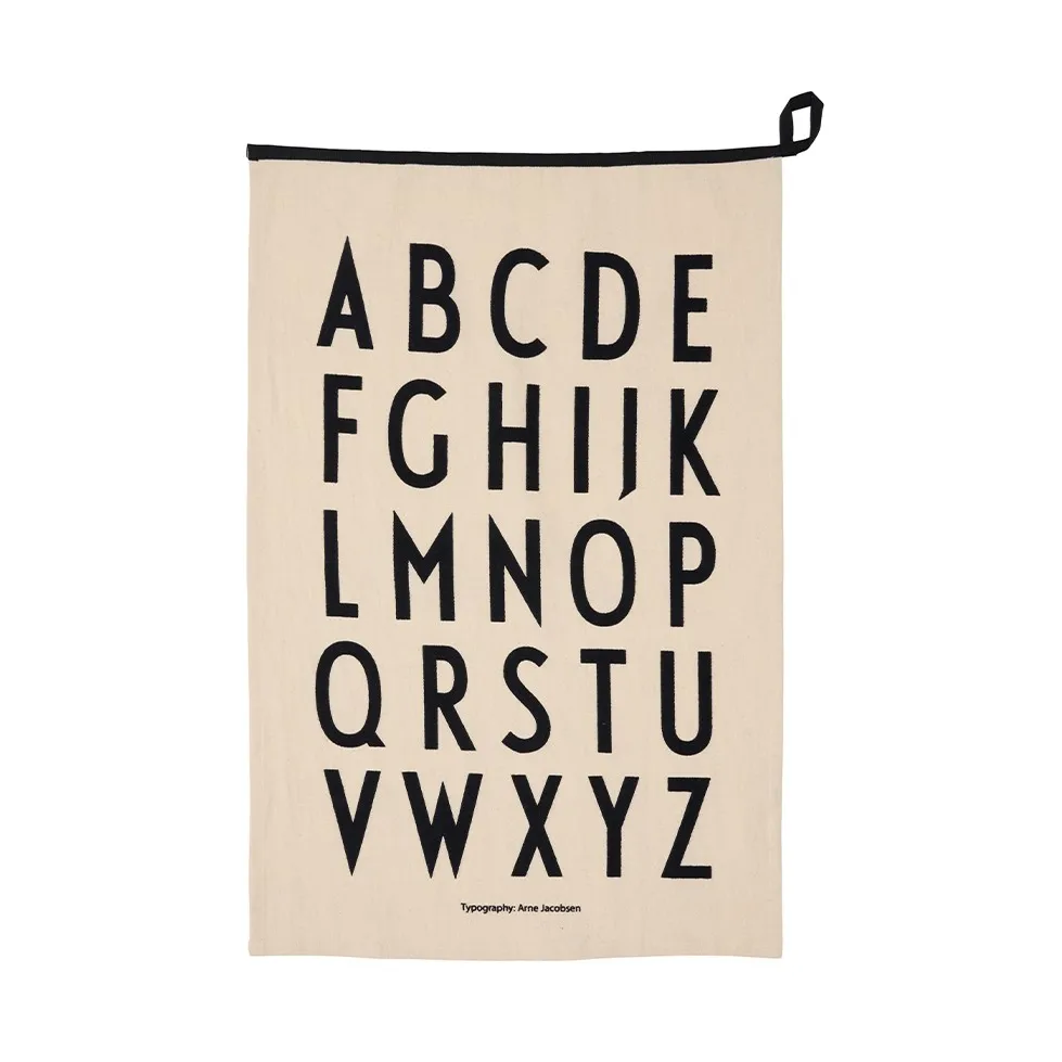 Design Letters Premium 经典厨用巾50x70cm, ABC系列_黑色 Design Letters