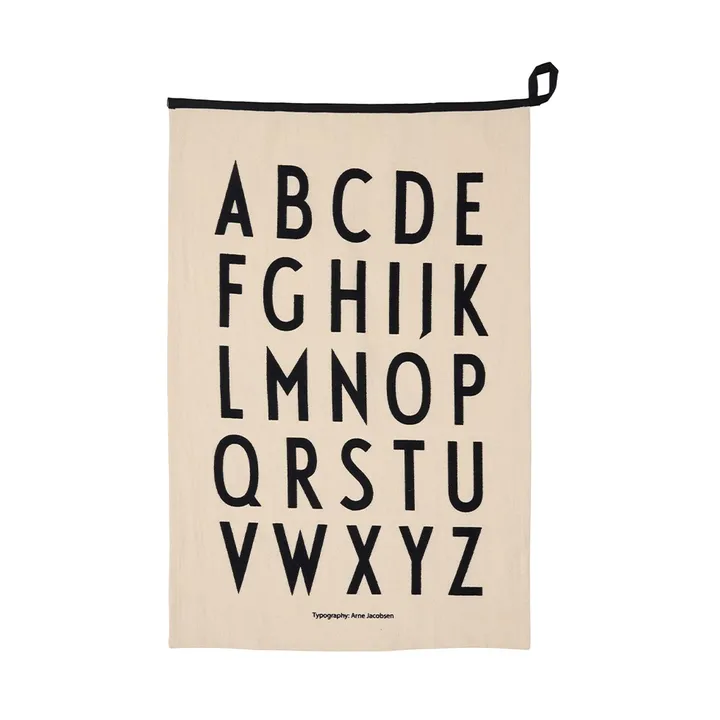 Design Letters Premium 经典厨用巾50x70cm - ABC系列_黑色 - Design Letters