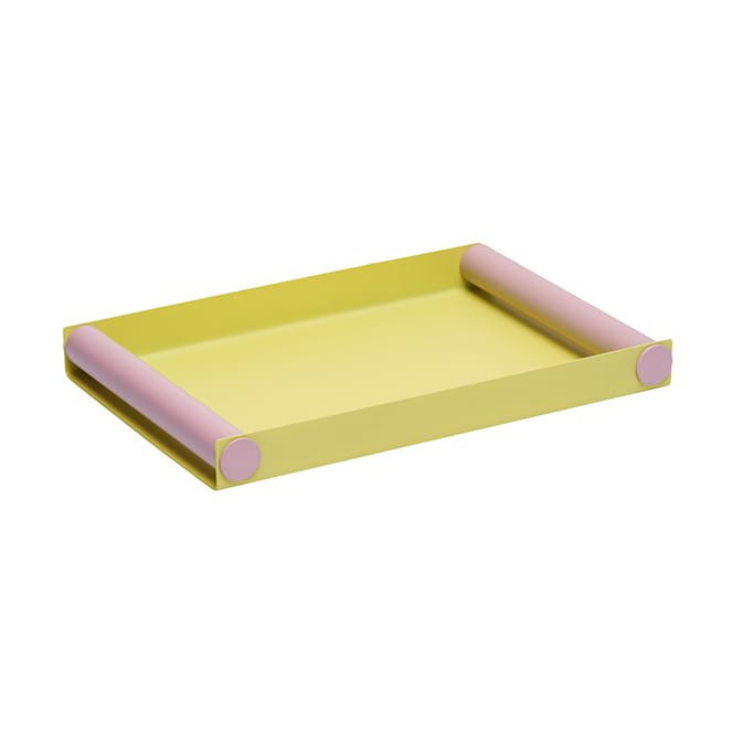 Design Letters Serving 金属托盘 30x20.5x3.2cm_中  - 黄色-薰衣草紫 - Design Letters