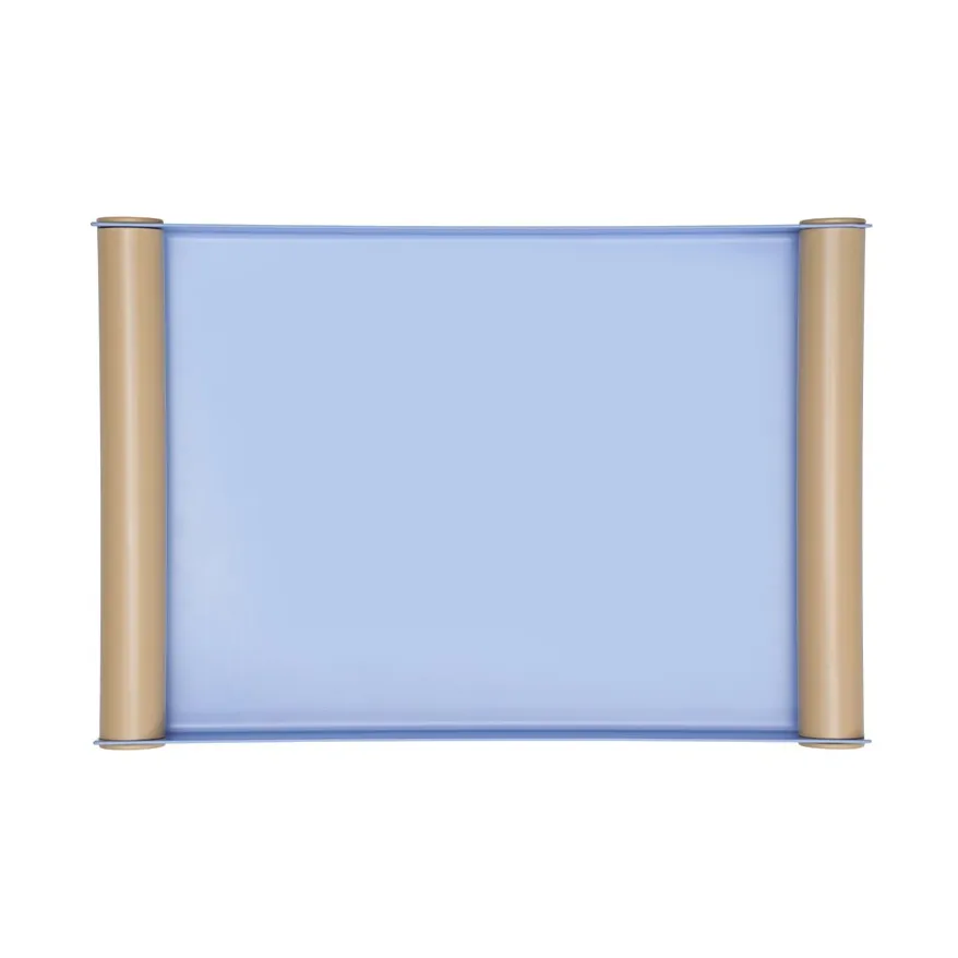 Design Letters Serving 金属托盘 30x20.5x3.2cm_中 , 蓝色 Design Letters