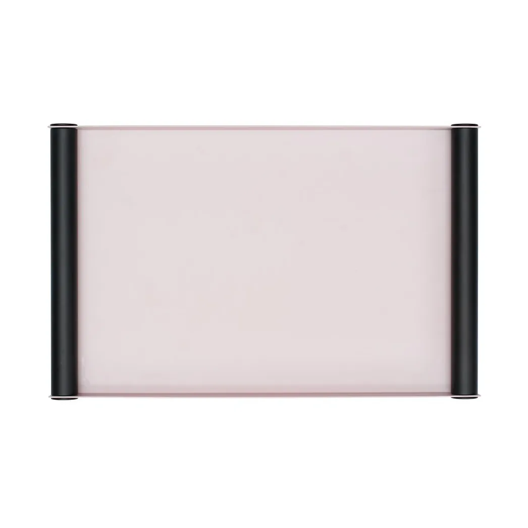 Design Letters Serving 金属托盘 40x25.5x3.2cm_大 , 粉色 Design Letters