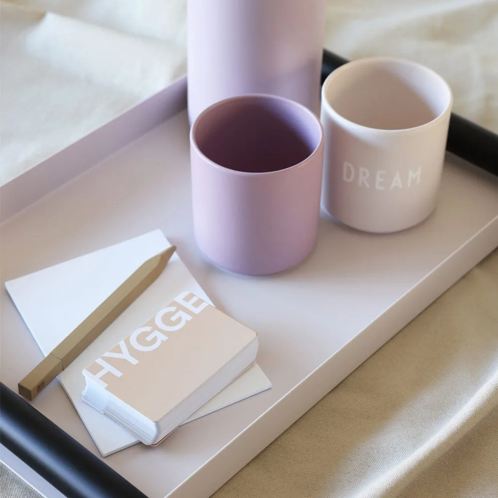 Design Letters Serving 金属托盘 40x25.5x3.2cm_大 , 粉色 Design Letters