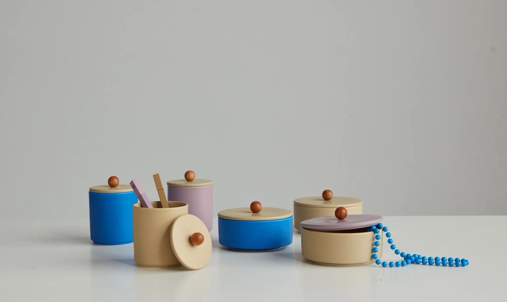 Design Letters storage 碗  25 cl, 米色/lavender Design Letters