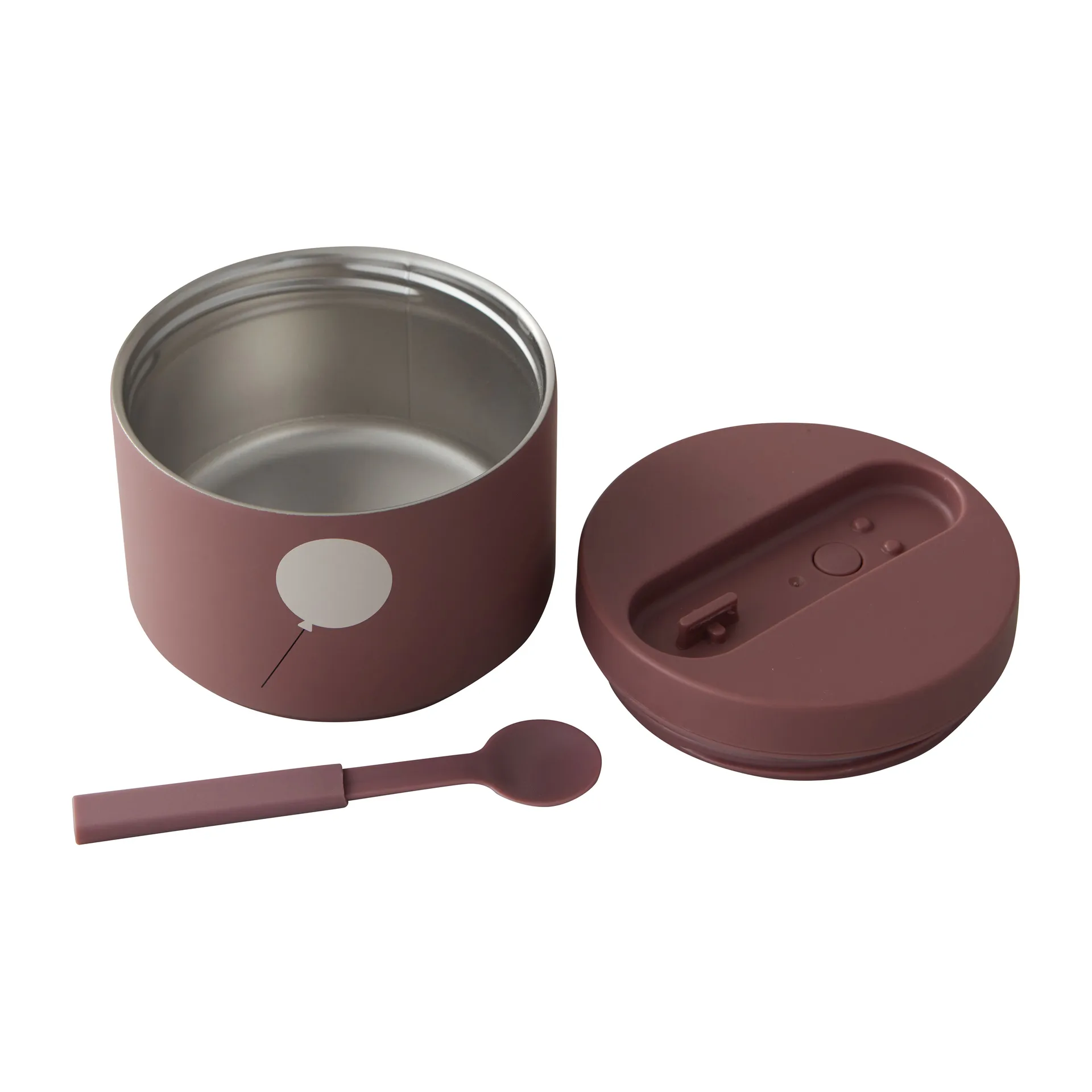 Design Letters thermos-box 大, Balloon-ash 玫瑰色 Design Letters