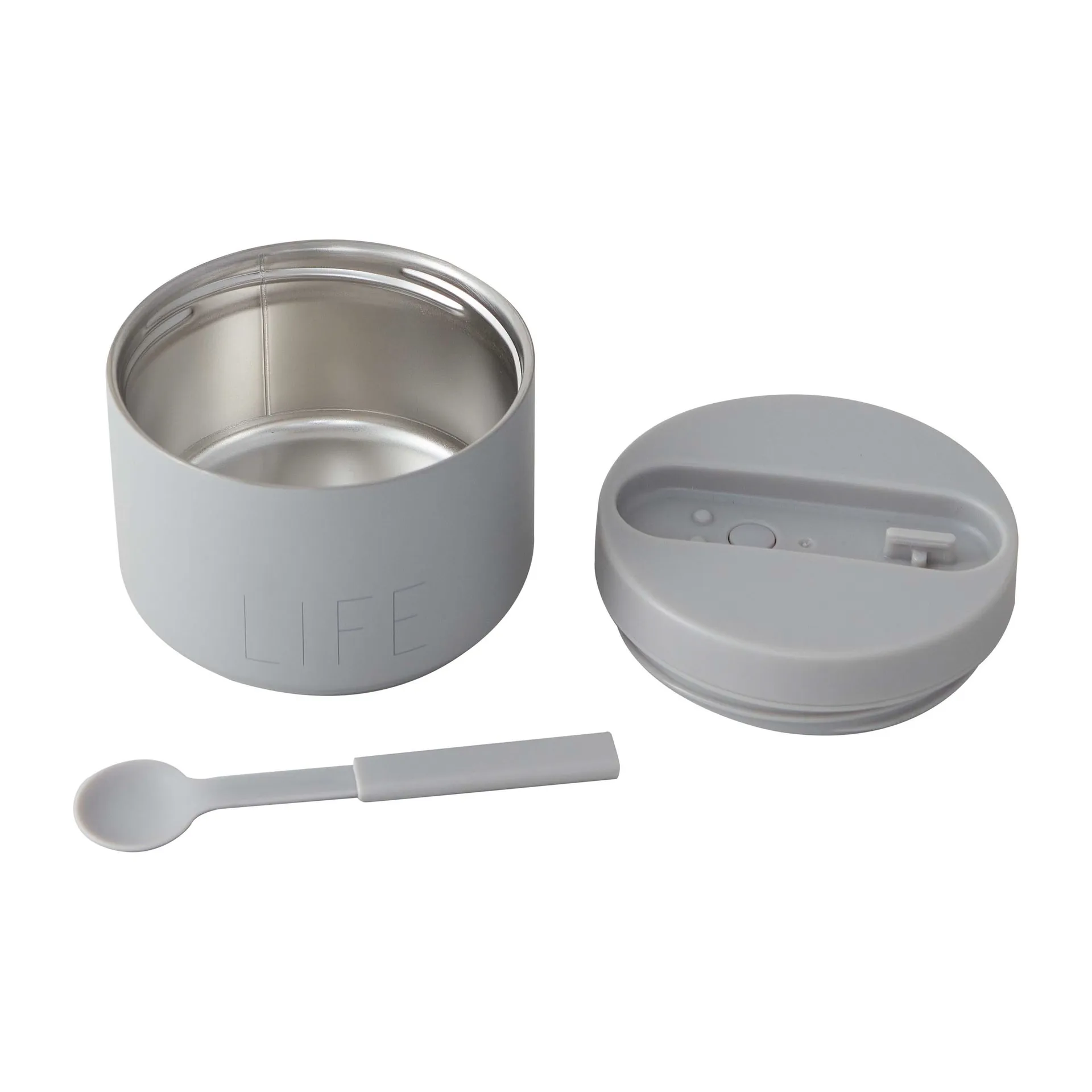 Design Letters thermos-box 小, Life-灰色 Design Letters