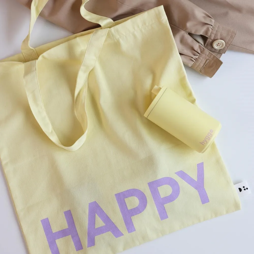 Design Letters Tote bag, 黄色-粉色 Design Letters