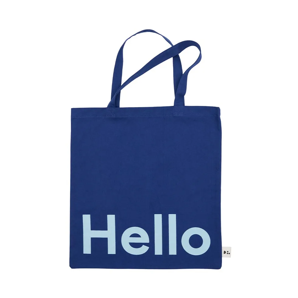 Design Letters Tote bag, Hello-深蓝 Design Letters