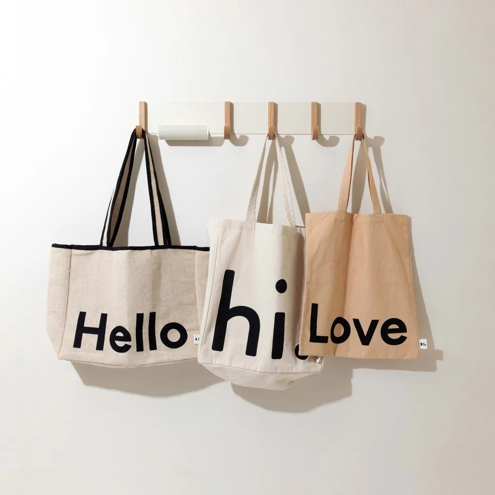 Design Letters Tote bag, Love-米色 Design Letters