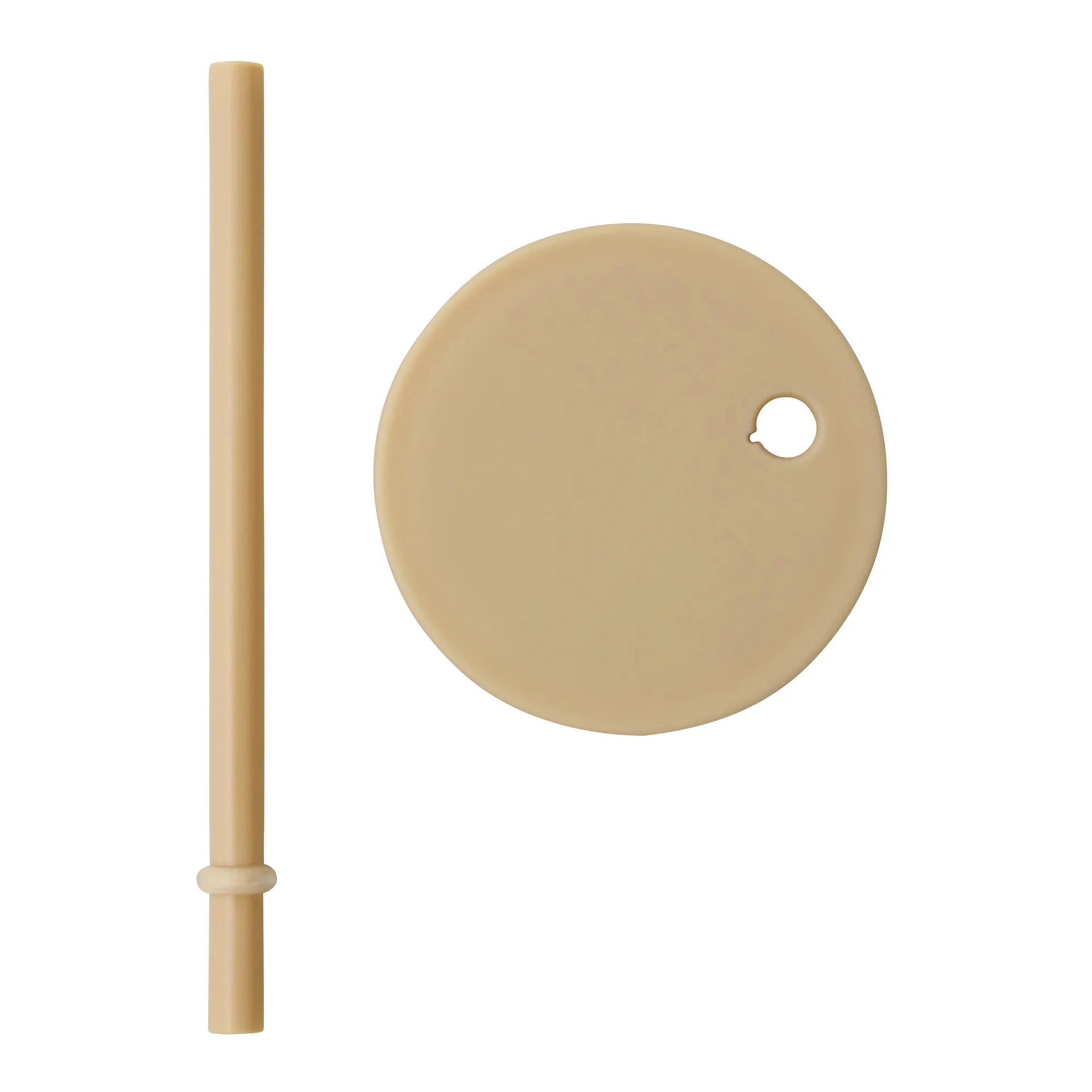 Design Letters 吸管(含盖子）, 米色 Design Letters