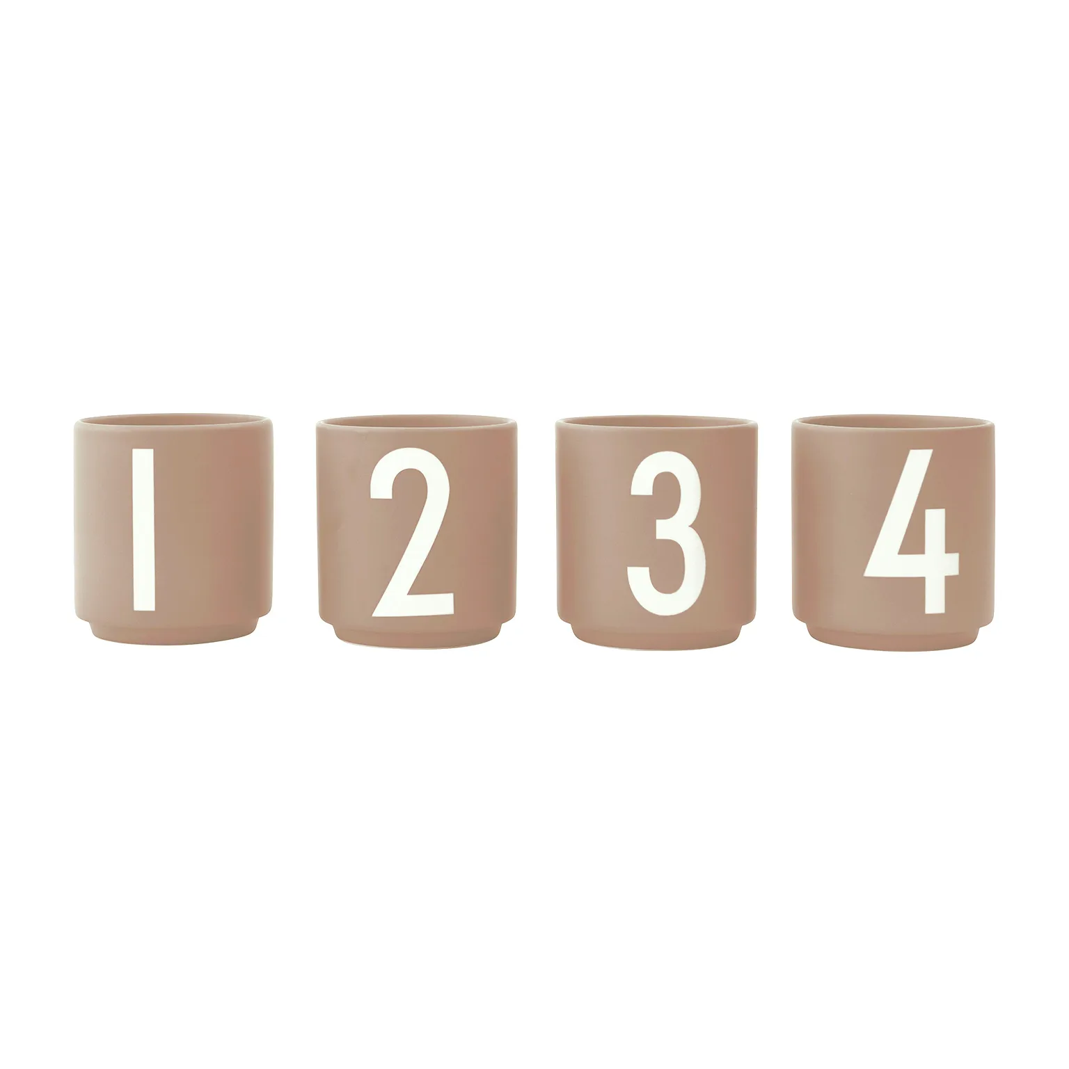 Design Letters 浓缩咖啡杯 四件套装, 米色 Design Letters