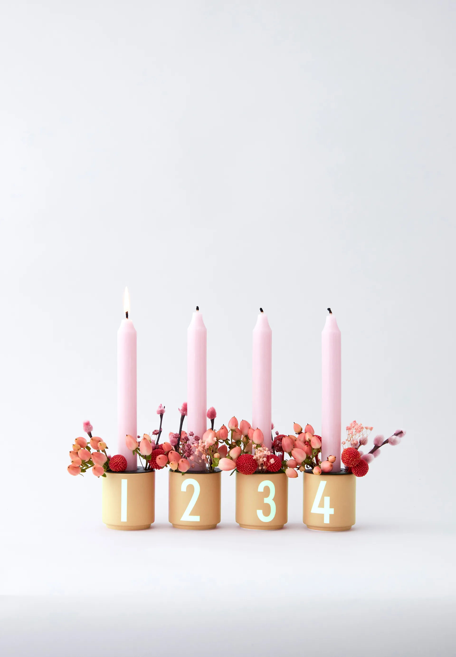 Design Letters 浓缩咖啡杯 四件套装, 米色 Design Letters