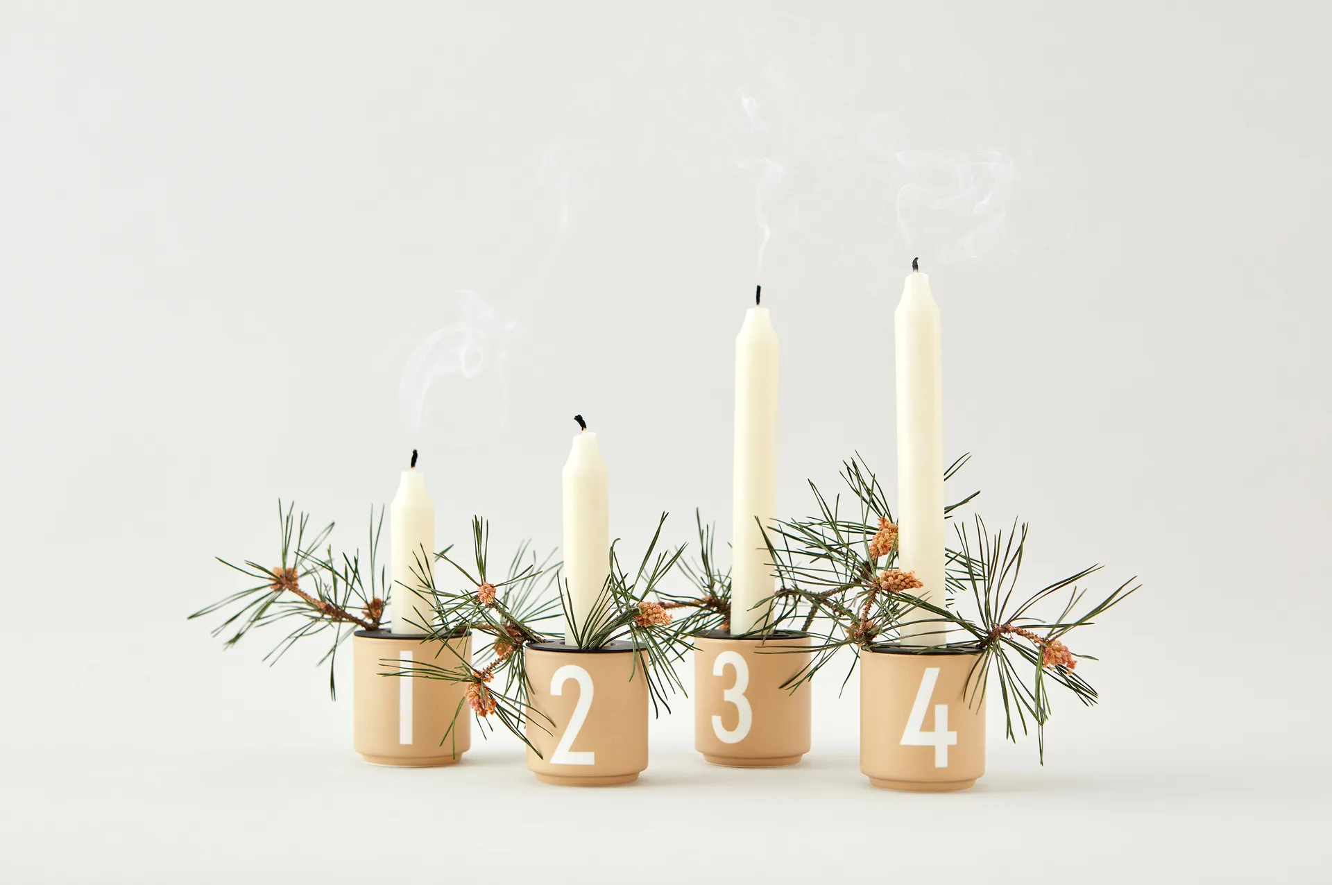 Design Letters 浓缩咖啡杯 四件套装, 米色 Design Letters