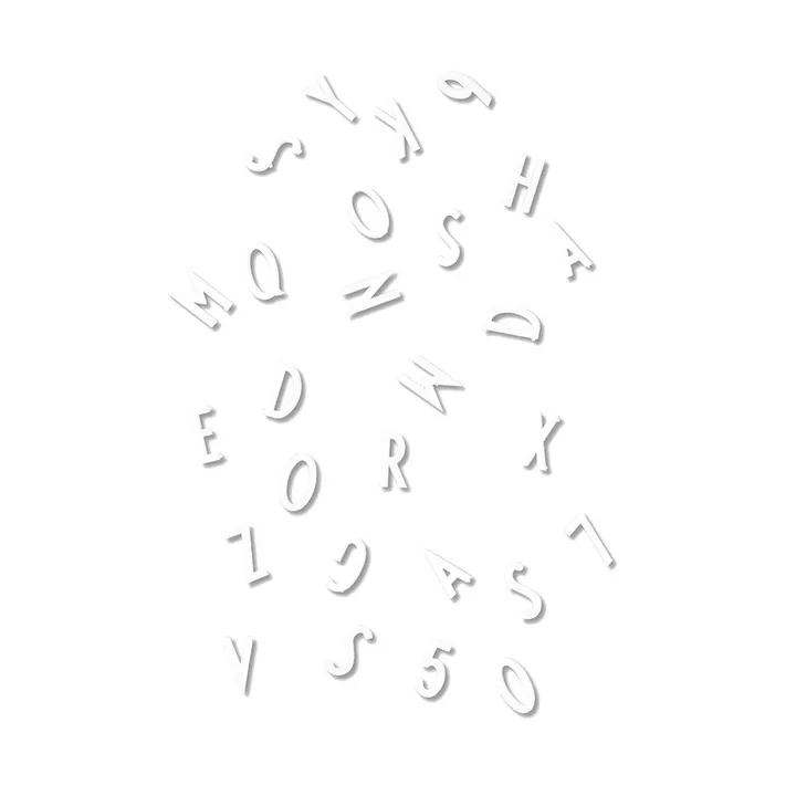 Design Letters 字母信箱 - 白色字母 - Design Letters