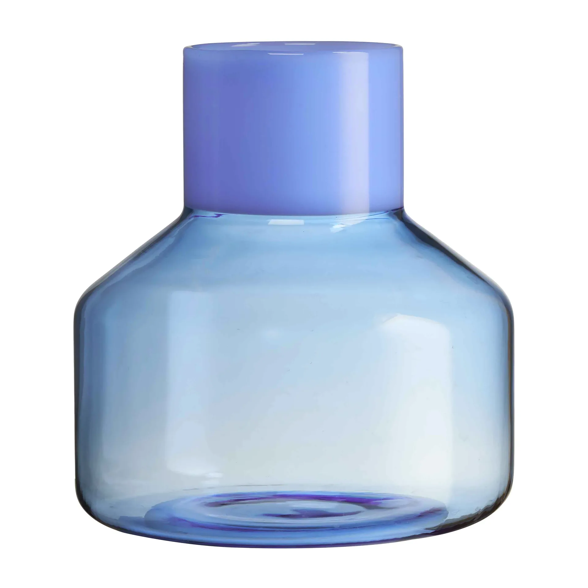 Generous 花瓶 中 Ø13 cm, Milky blue-blue Design Letters