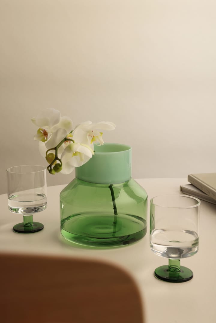 Generous 红酒杯 30 cl 两件套装, Clear-green Design Letters