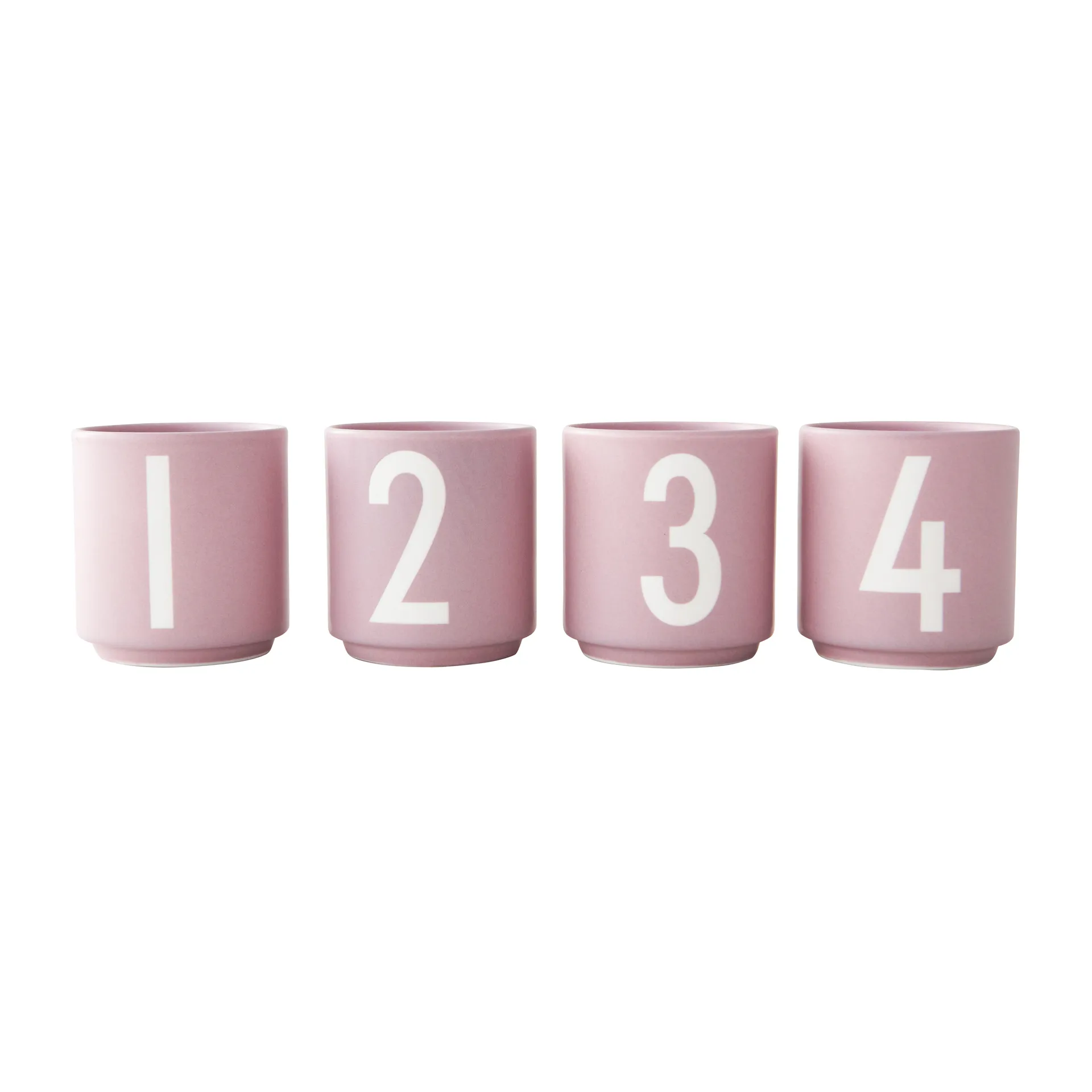 Mini Cups 杯子套装 4个装, Lavender Design Letters