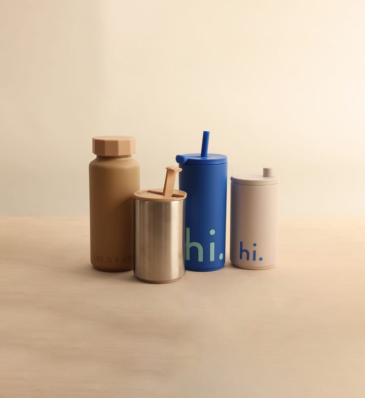 Travel Life 热水杯（含吸管） 50 cl, Hi-cobalt blue Design Letters