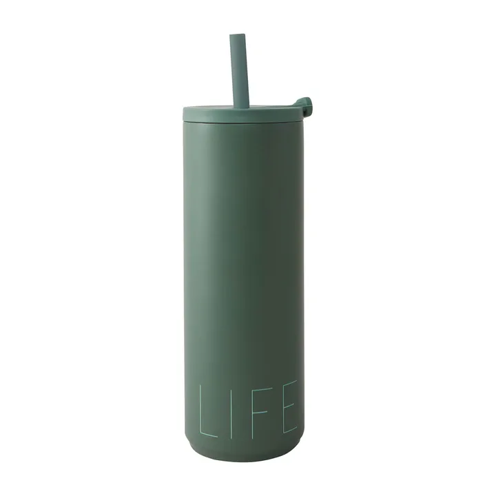 Travel Life 带吸管保温瓶 500ml - Myrtle 绿色 - Design Letters