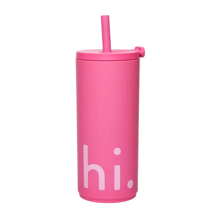 Travel Life 带吸管保温瓶 500ml - 嗨_樱桃粉 - Design Letters