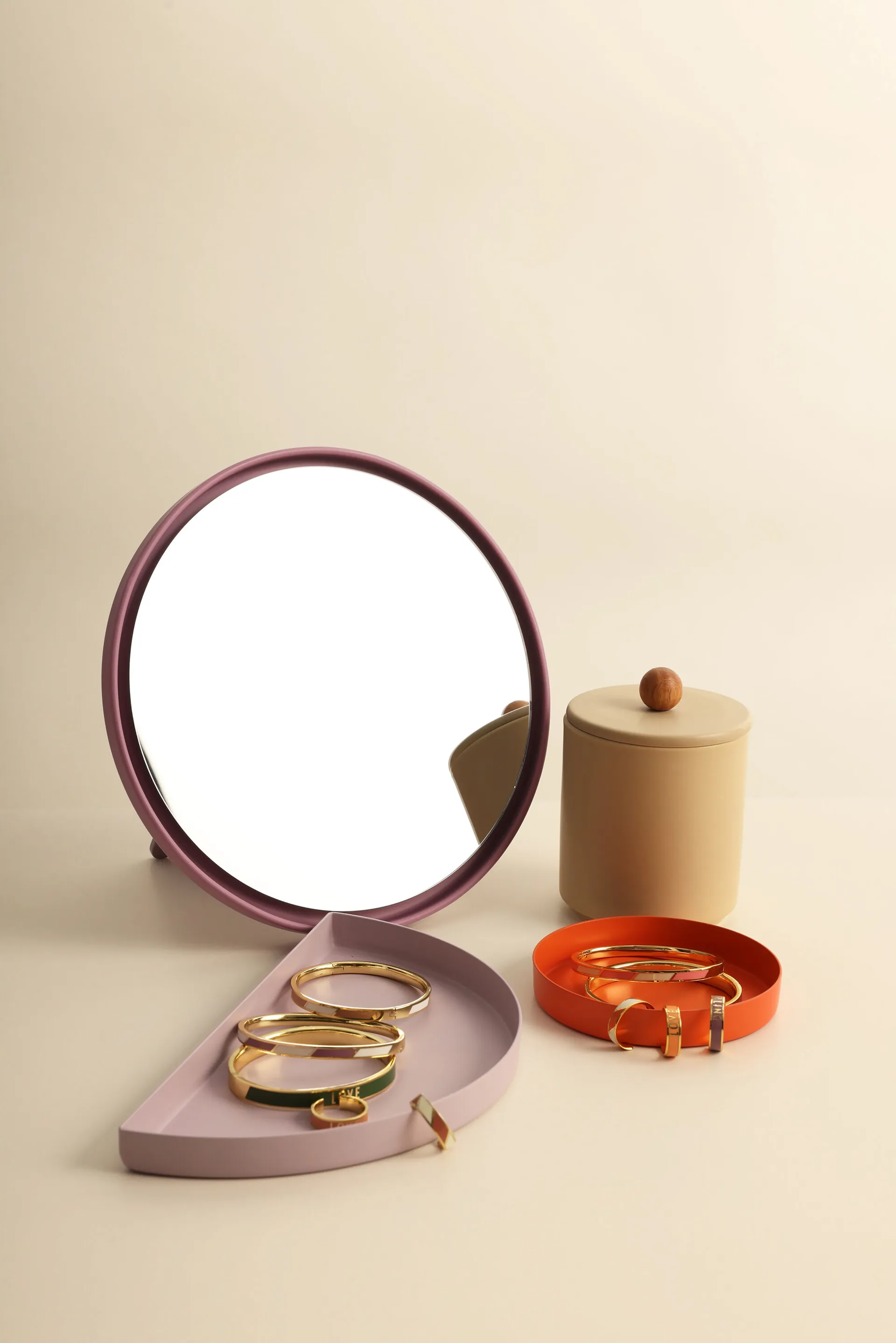 Treasure Trays 托盘组合 om 4, Lavender-terracotta Design Letters