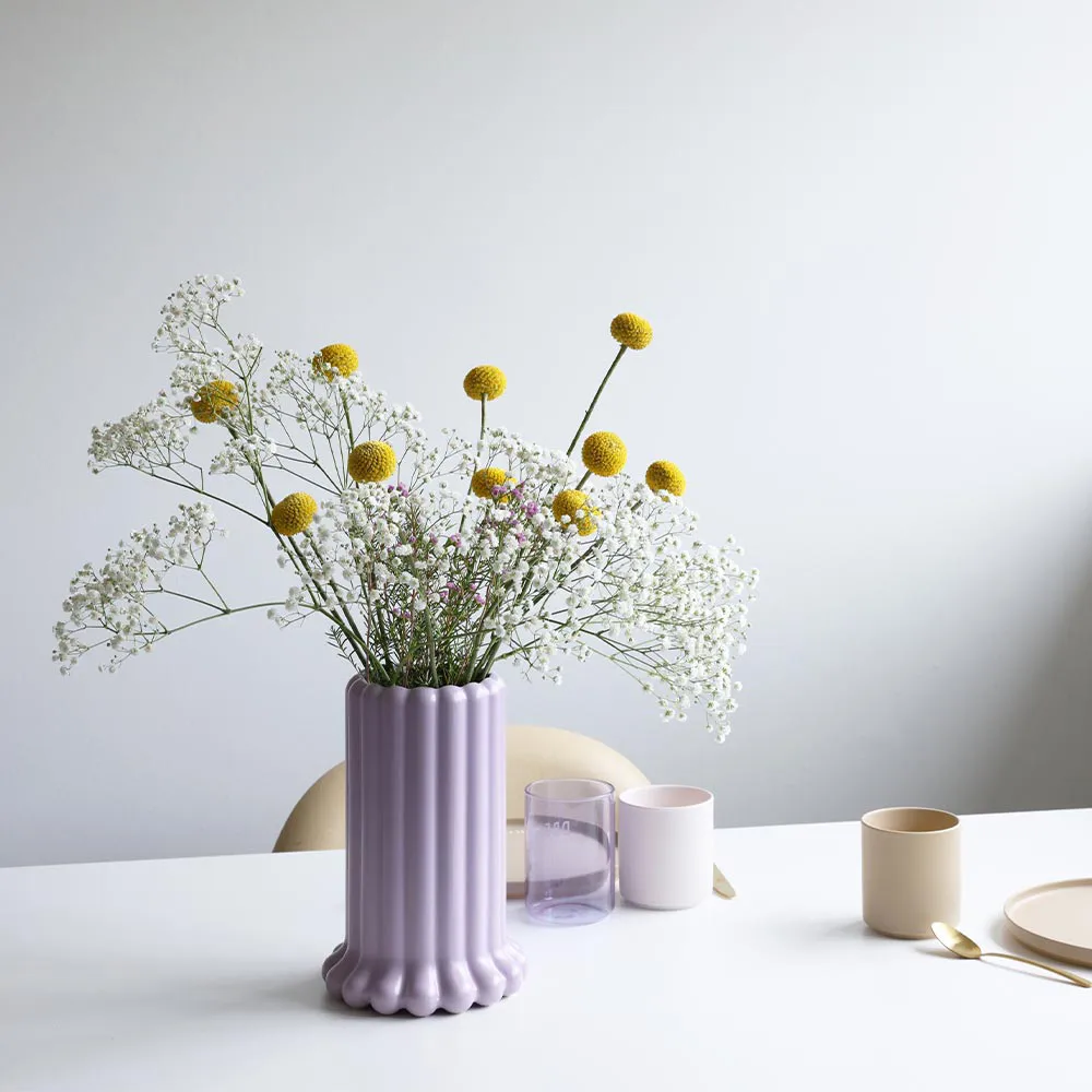 Tubular 花瓶 大 24 cm, 紫色 Design Letters