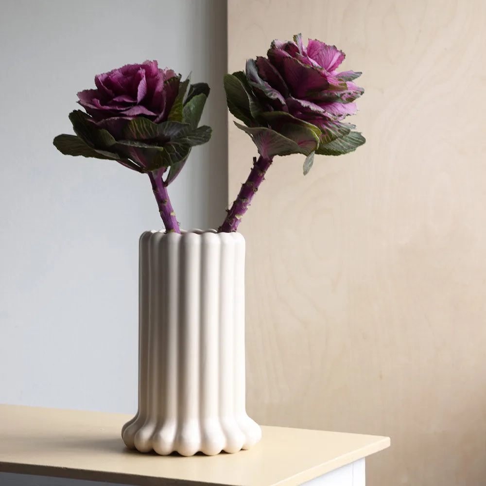 Tubular 花瓶 大 24 cm, 米色 Design Letters