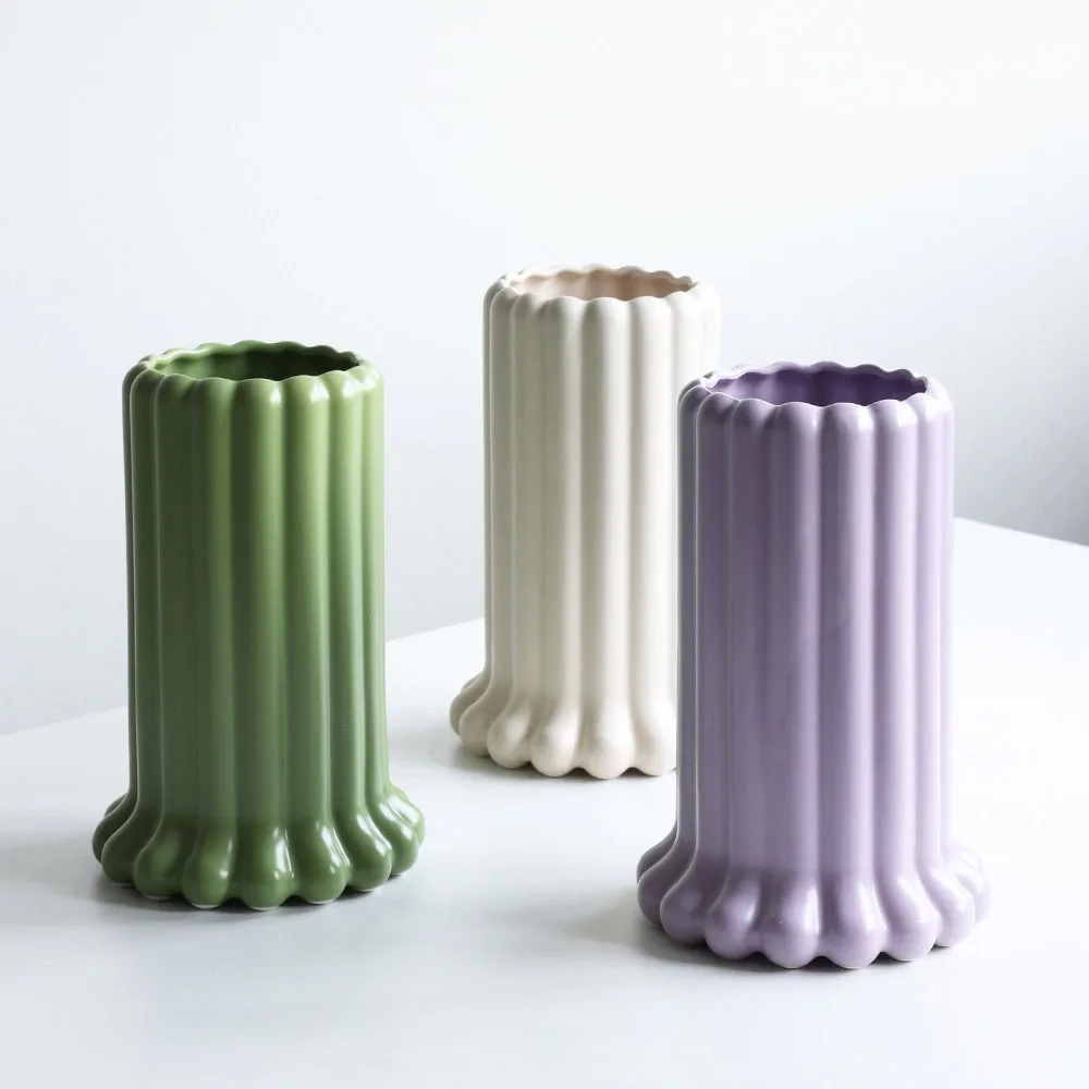 Tubular 花瓶 大 24 cm, 绿色 Design Letters