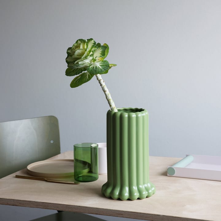 Tubular 花瓶 大 24 cm, 绿色 Design Letters
