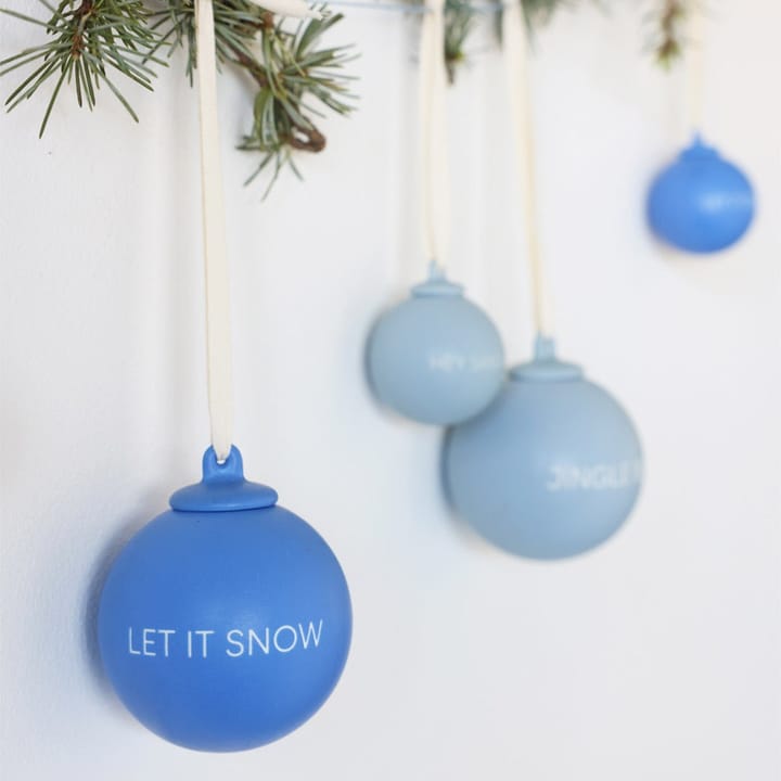 XMAS Stories 圣诞摆设/挂件/装饰 Ø4 cm 4 parts, 钴蓝色-浅蓝 Design Letters