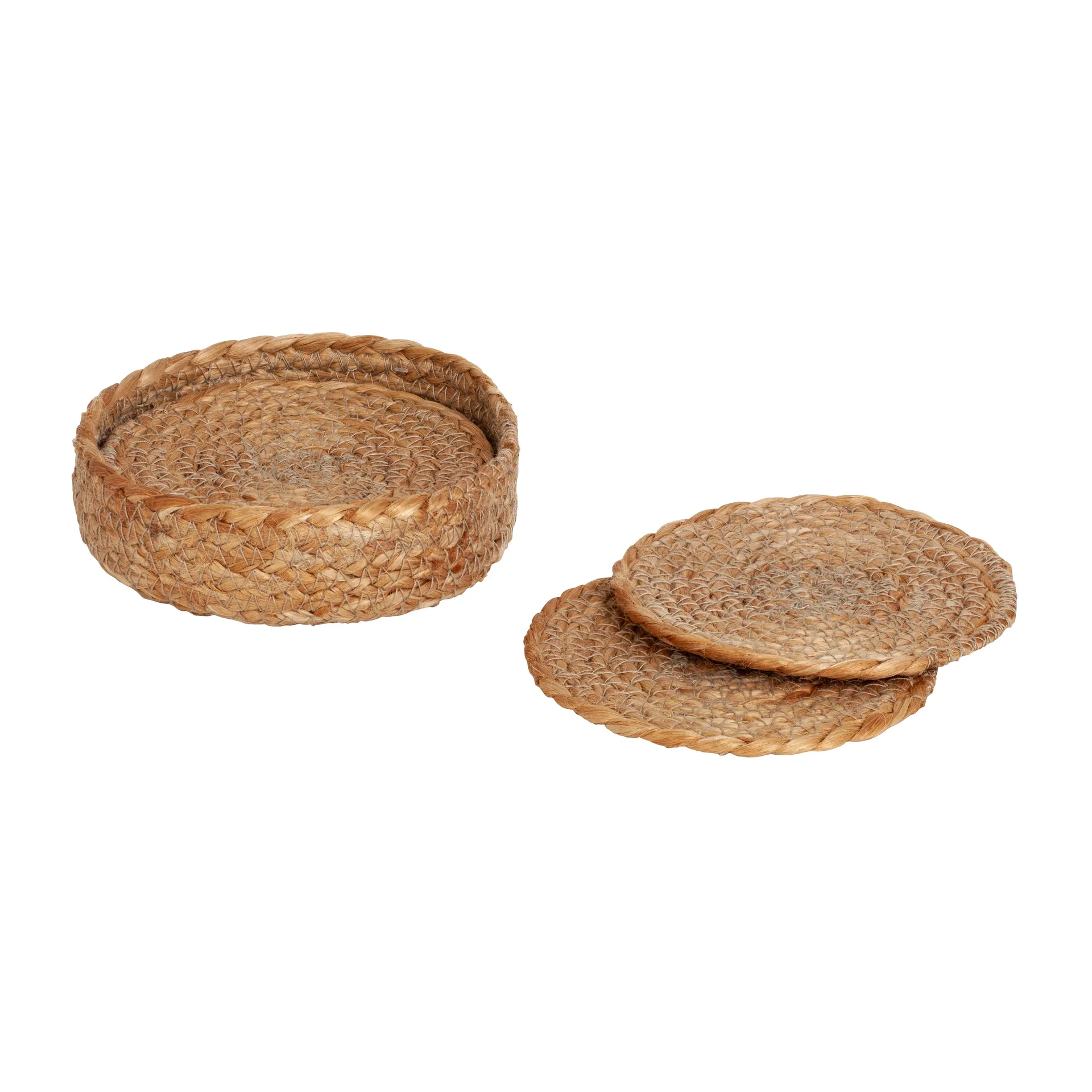 Elin 杯垫 Ø10.5 cm 六件套装, Natural Dixie