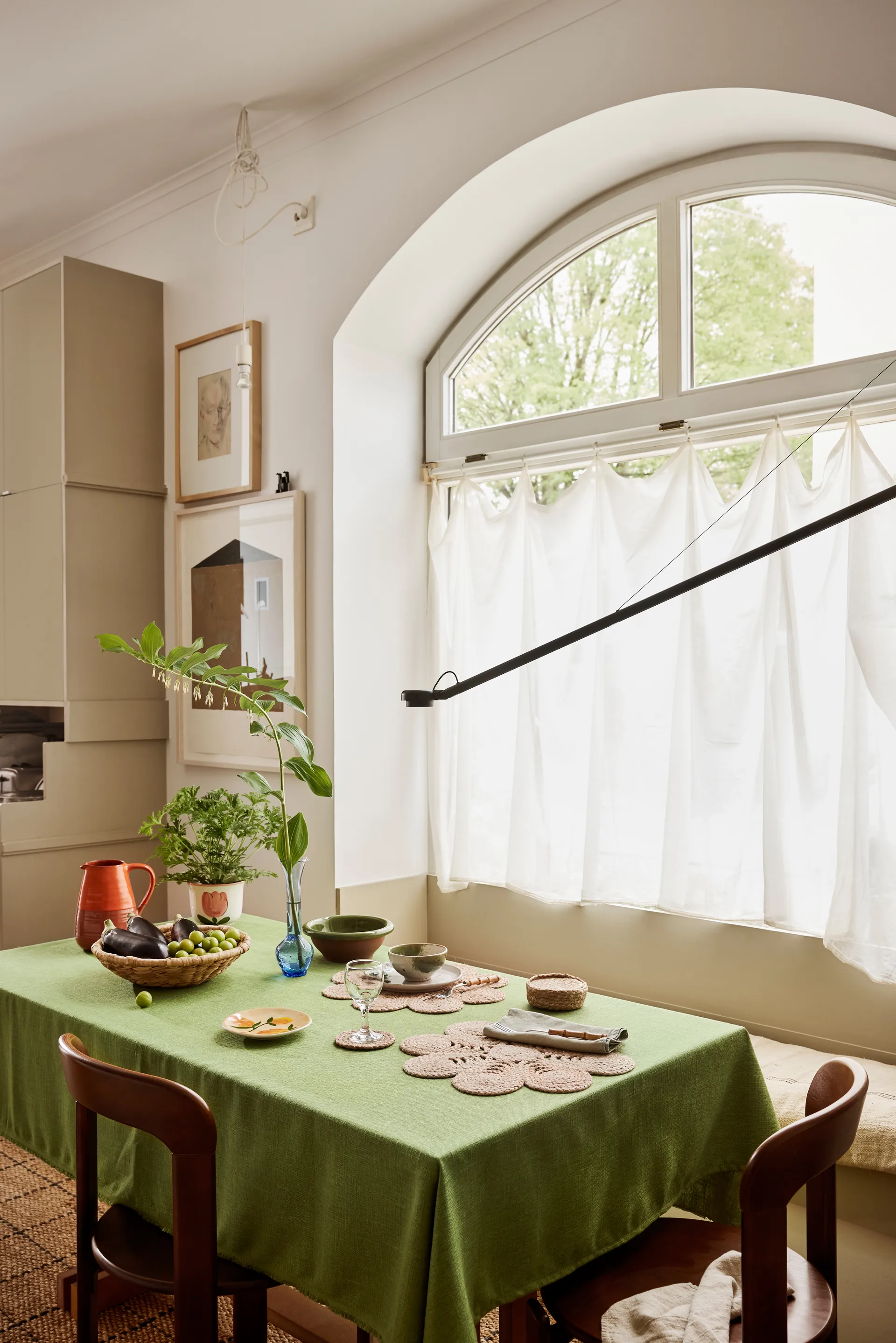 Elin 餐垫 anemone Ø40 cm, 原色/自然色 Dixie