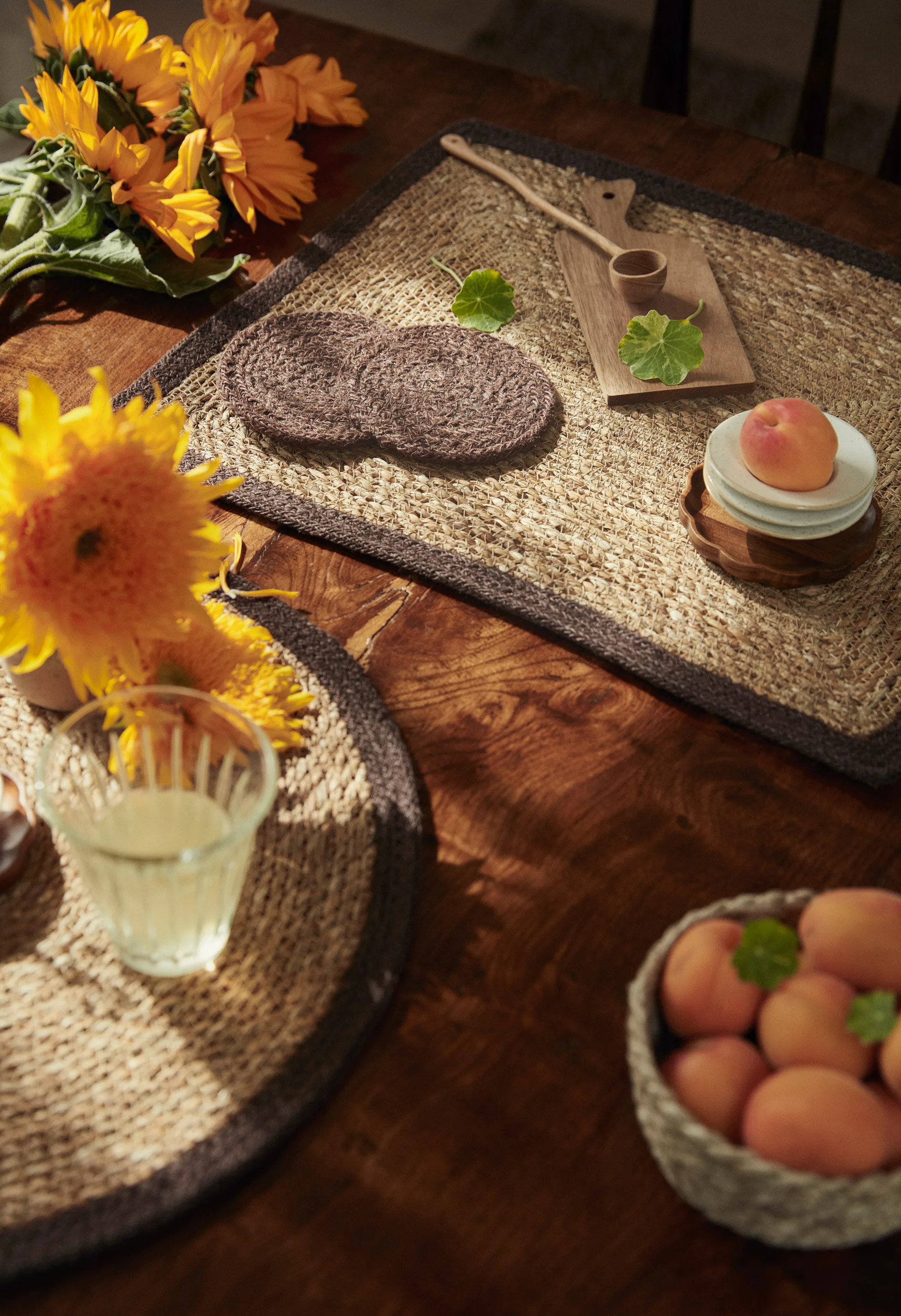 Ella 杯垫 Ø10.5 cm 六件套装, Pure brown Dixie