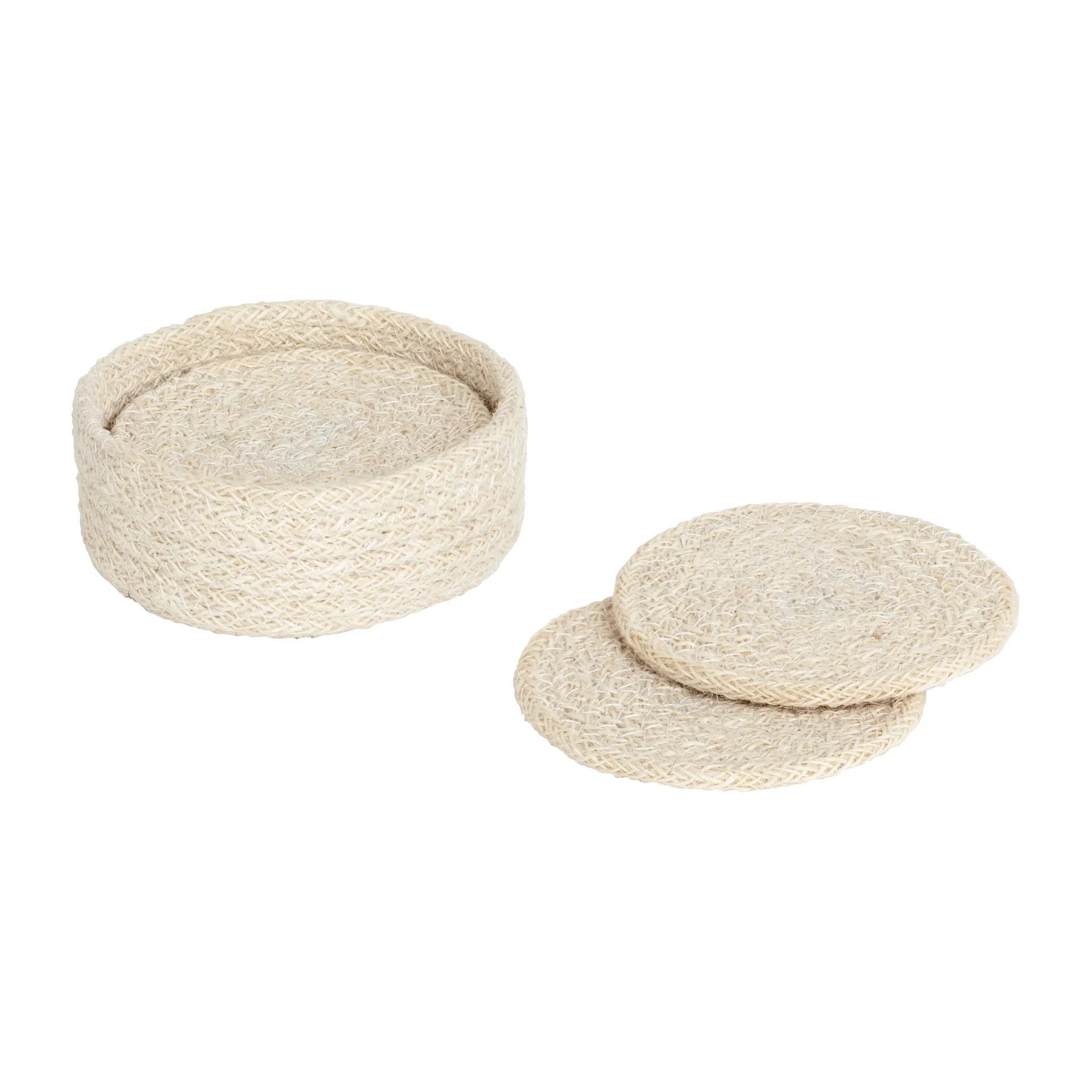 Ella 杯垫 Ø10.5 cm 六件套装, Pure white Dixie