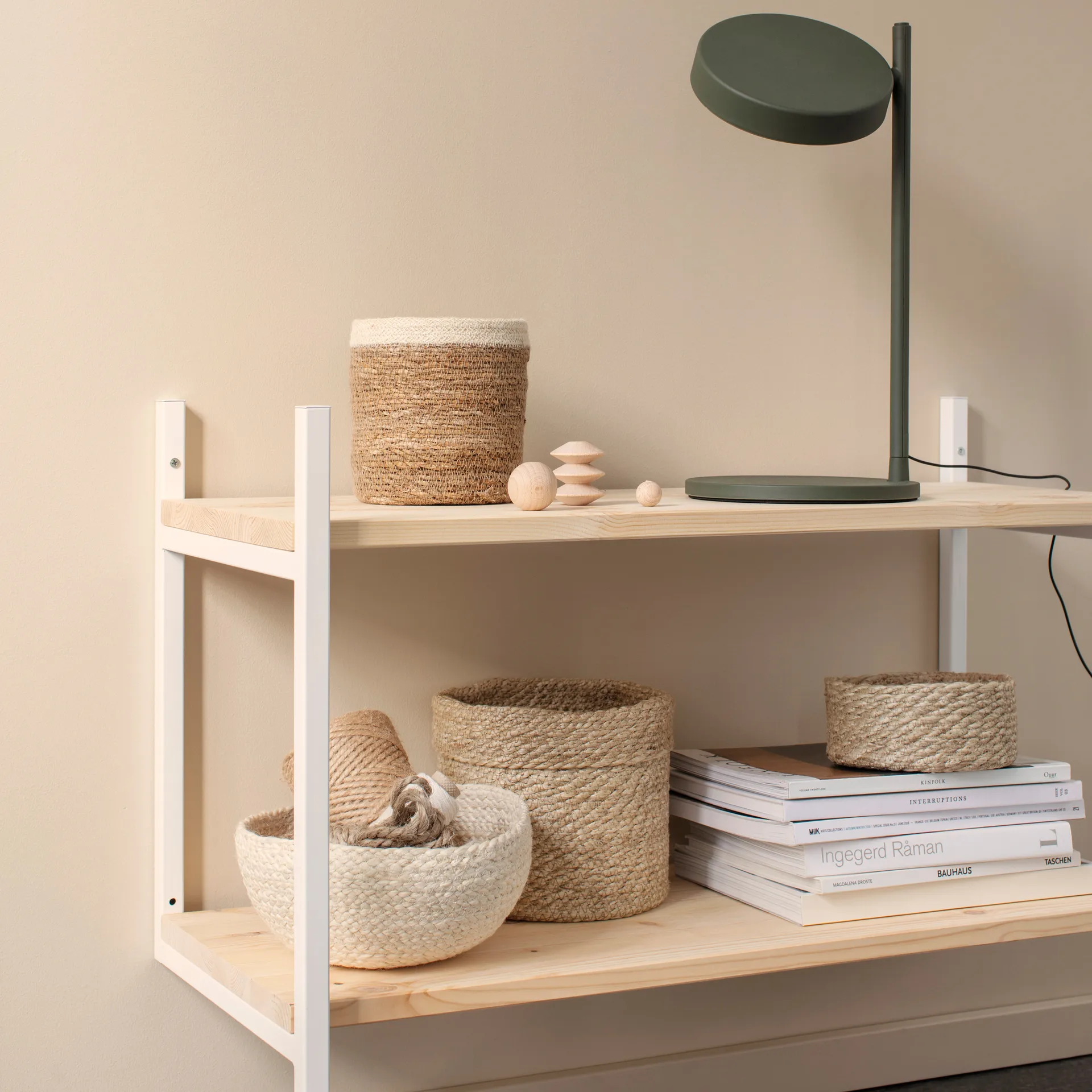 Emil 储物篮 三件套装 小, nature-白色 Dixie