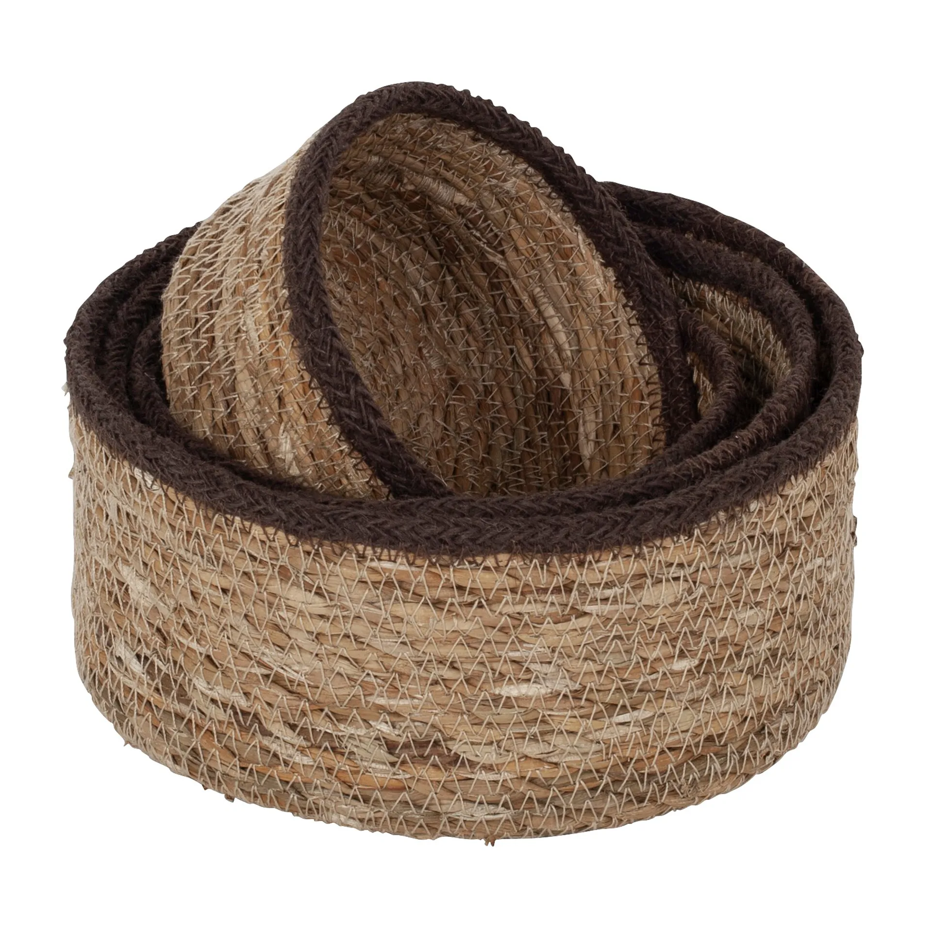 Emil seagrass box 小 四件套装, Natural-brown Dixie