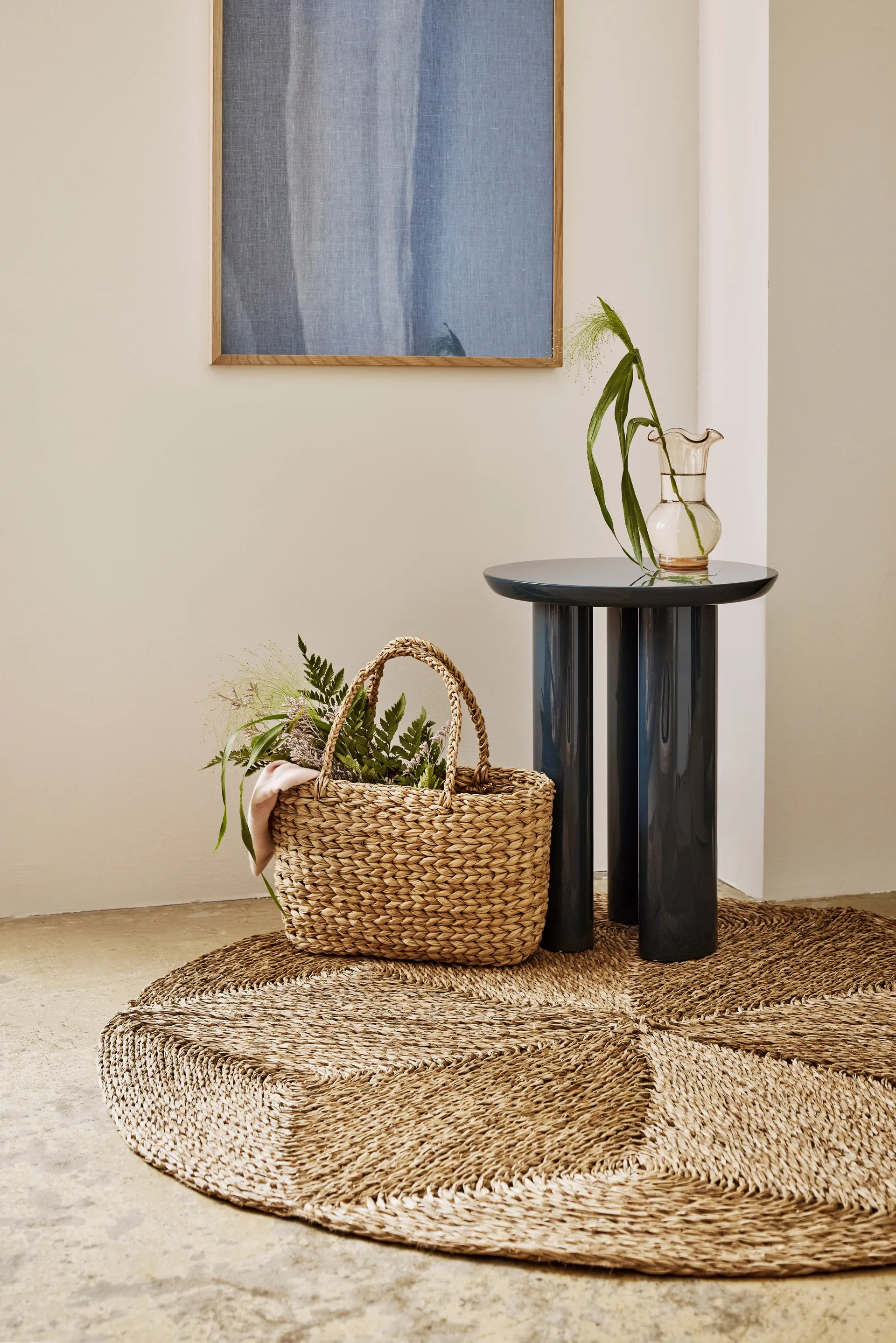 Esther Star 地毯 Ø120 cm, 原色/自然色 Dixie