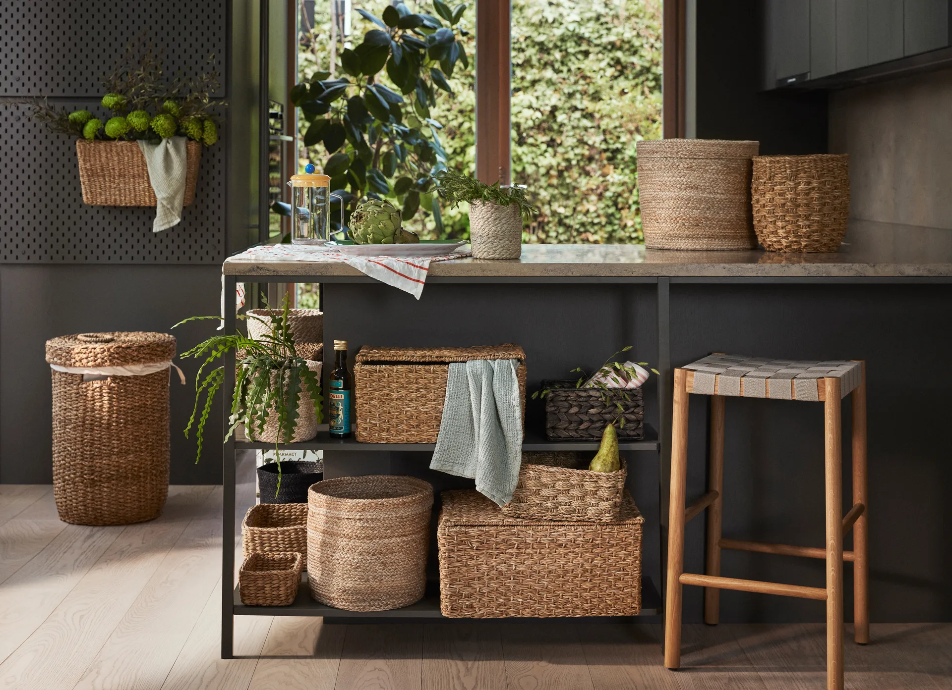 Esther wall mounted 储物箱 40x16x22 cm, 原色/自然色 Dixie