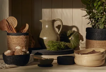 Flätad bread 篮子 三件套装 - Black - Dixie