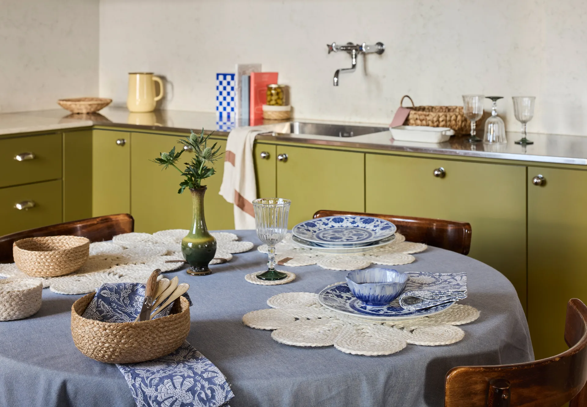 Flätad bread 篮子 三件套装, natural Dixie