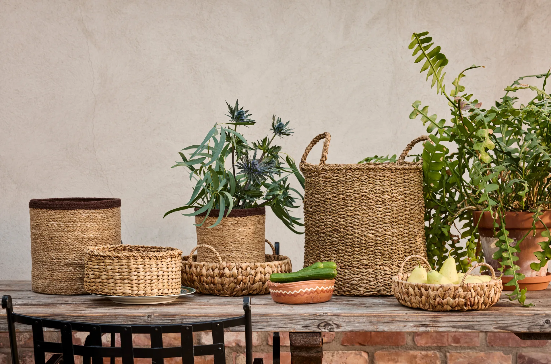 Lily 篮子 带把手 2件, 原色/自然色 Dixie