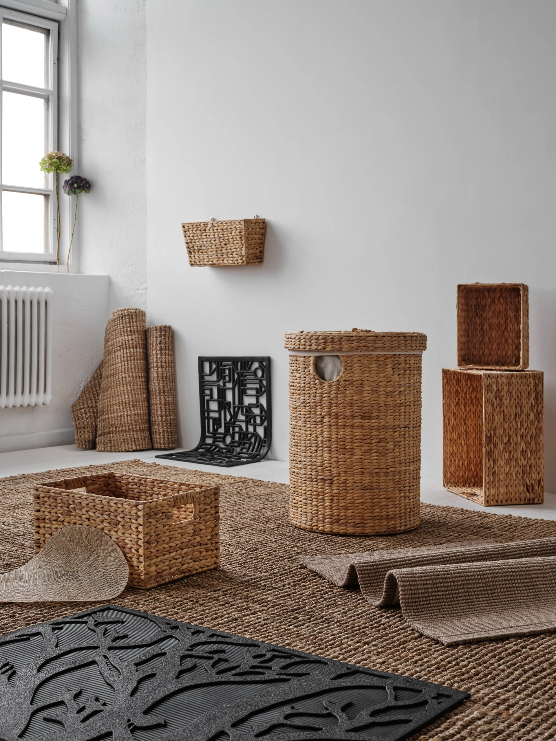 Lily 洗衣篮 round 2-piece 套装, 原色/自然色 Dixie